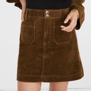Madewell A-line Corduroy Mini Skirt